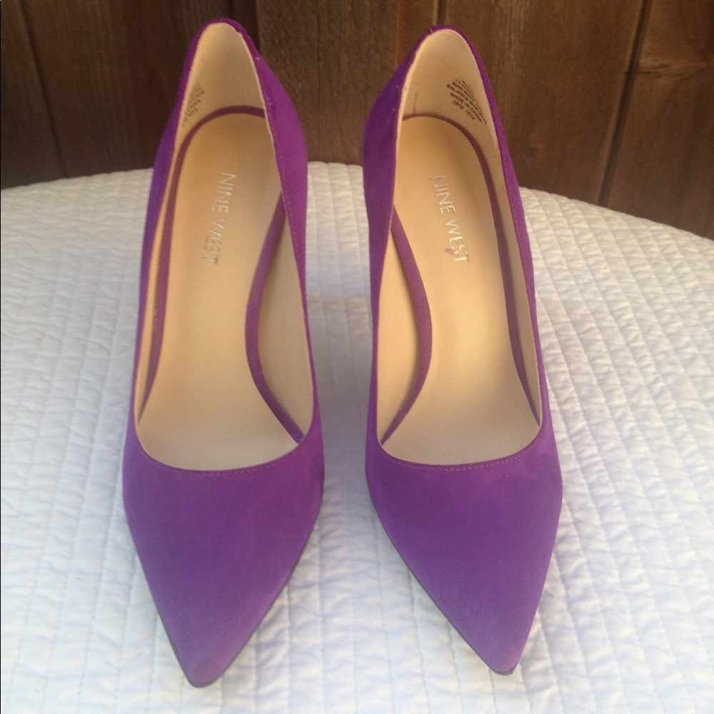 Nine West Purple Suede Heels